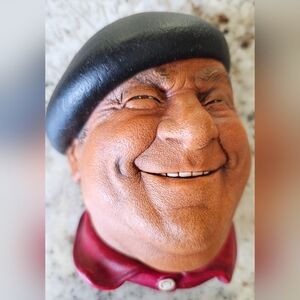 Bossons Chalkware Head "Pierre" Wall Hanging Figurine 1971 Made In England